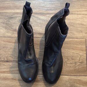 Donald J. Pliner Black Leather Ankle Booties